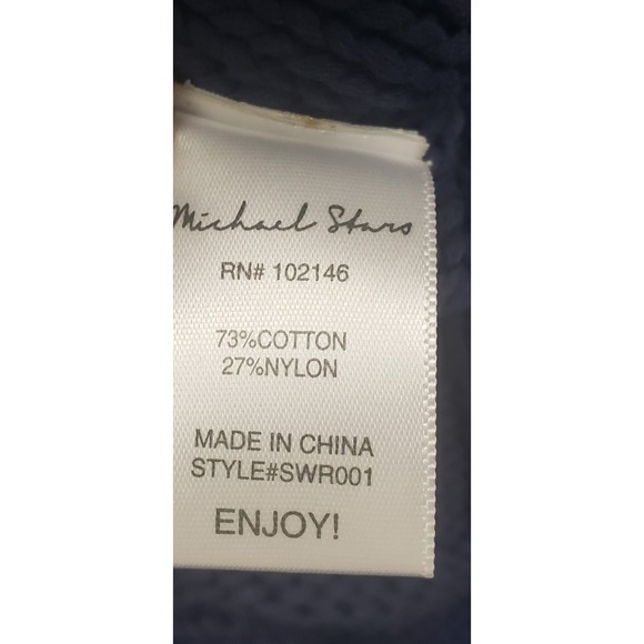 Michael Stars Estelle Shell Vest Nocturnal Navy Blue Tape Yarn Sweater L Casual - Picture 5 of 9